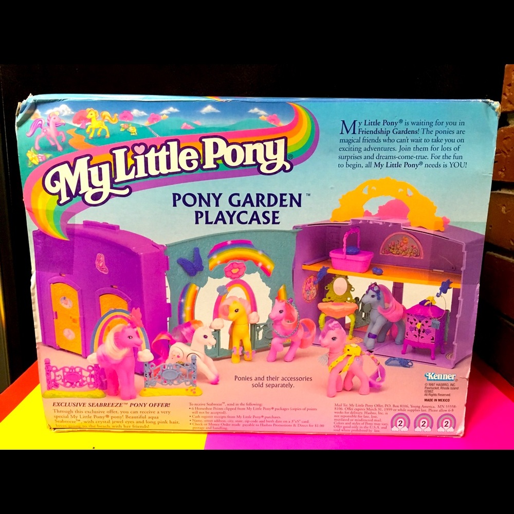 MY LITTLE PONY G2 NWT VTG 1997 GARDEN PLAYCASE  w/ACCESSORIES ORIGINAL BOX RARE